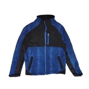 Kids Vertical 9 Boys Youth Softshell Jacket Blue Black XL 16/18